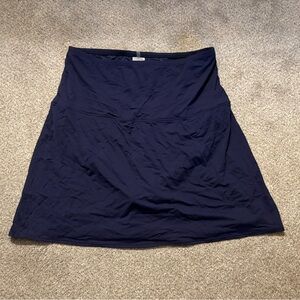 Lands' End Women's A-Line Swim Skirt in Deep Navy